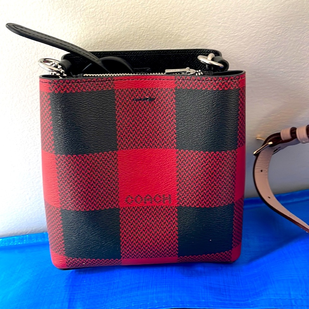 Coach itty bitty gingham crossbody